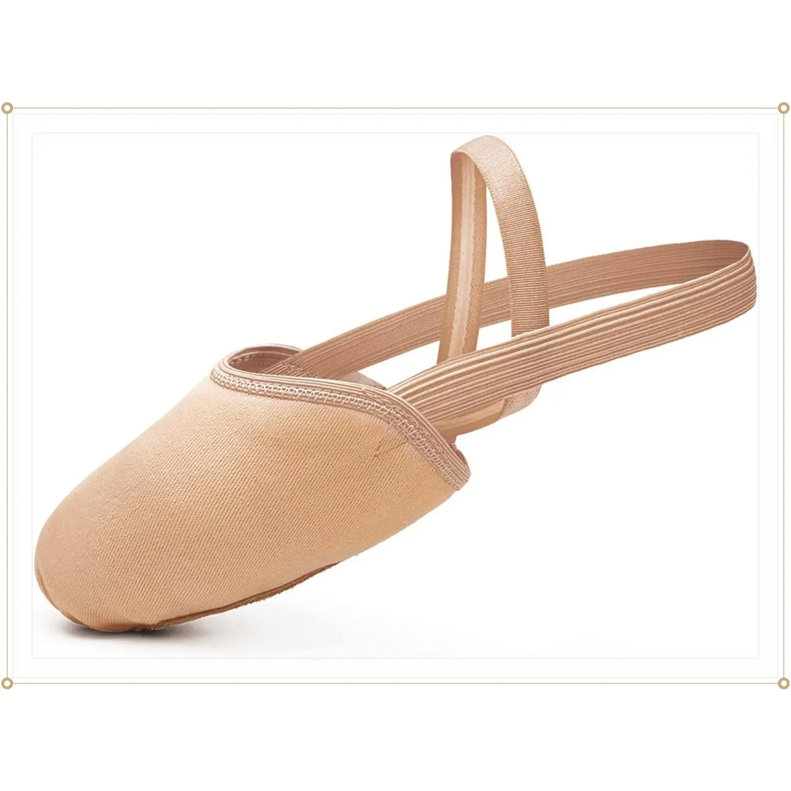 Half Soles Dance Shoes Women Canvas Lyrical Ballet Pirouette Turners | Breathable canvas, Suede leather sole, Flexible fit, Silicone-backed elastic straps, Jazz and contemporary danceGift