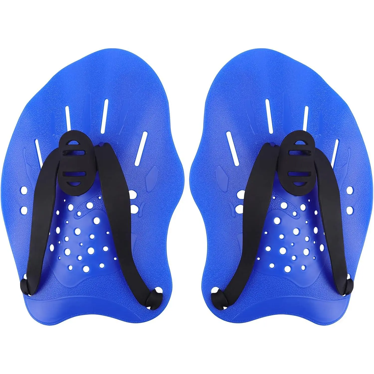 Swim Paddles With Adjustable Straps - Hand Paddles for Lap Swimming, Equipment for Women, Men,  (1 Pair)