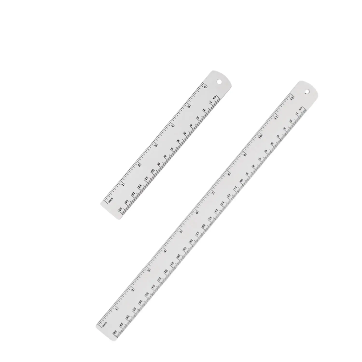 Stainless Steel Ruler 2-Pack, 6", 12", (15cm,30cm)  Scale Ruler