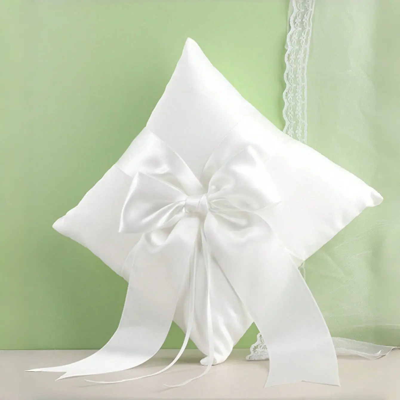 Wedding Ring Pillow, Adorable Soft Ring Cushion, Wedding Proposal Ring Holder, Bridal Ring Rest, Elegant Wedding Accessory