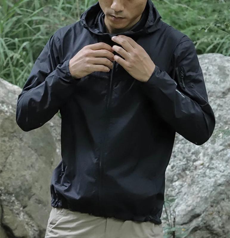 Kyn Apparel Men's Breathable Sun Protection Clothing, Tactical Windbreaker, Sports Coat, Tactical Hoodie, Outdoor, Summer