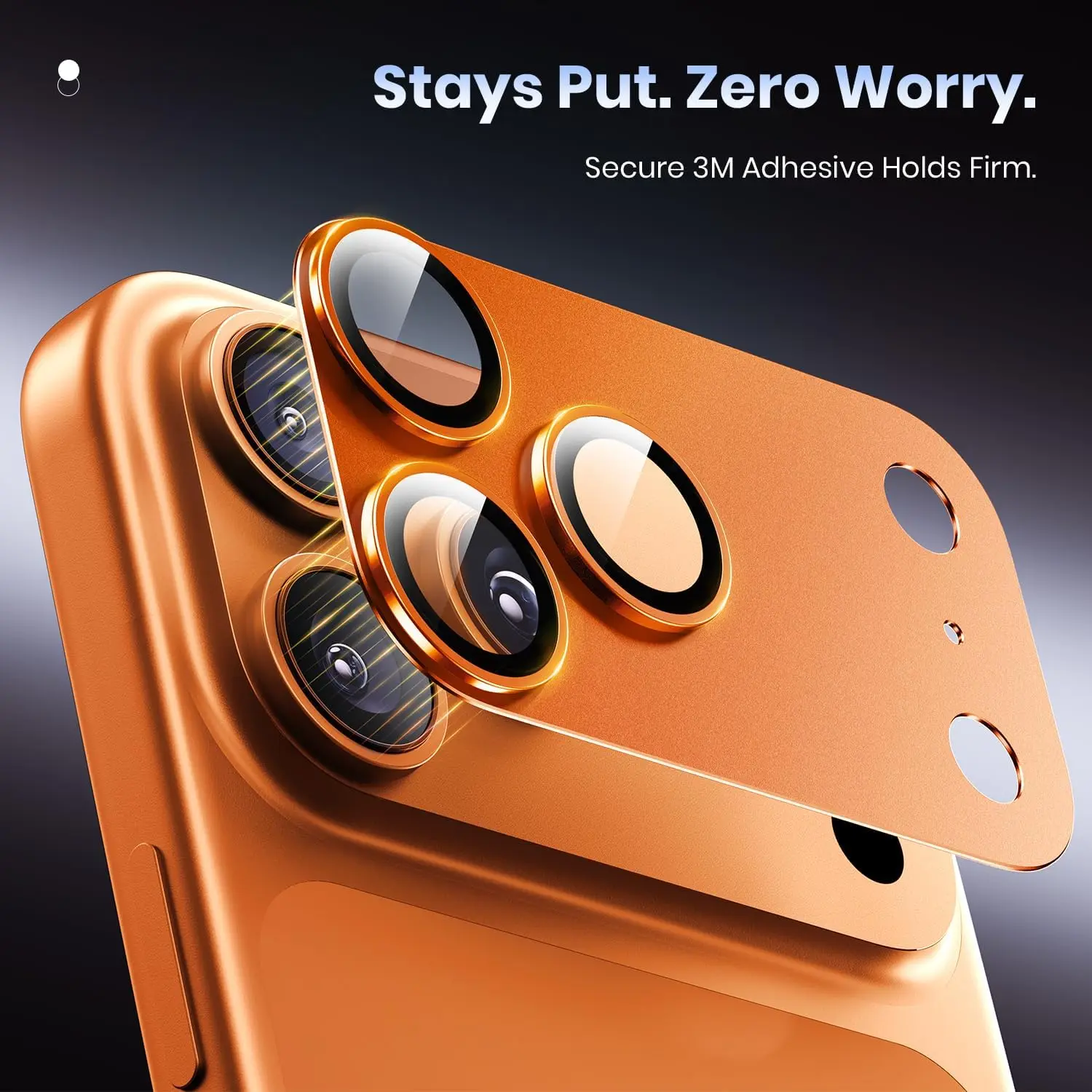 For iPhone 17 Pro Max Camera Lens Protector - [Shatterproof Military Grade] [Strong Adsorption] 9H+ Tempered Glass Camera Screen Full Protective Cover Case Friendly