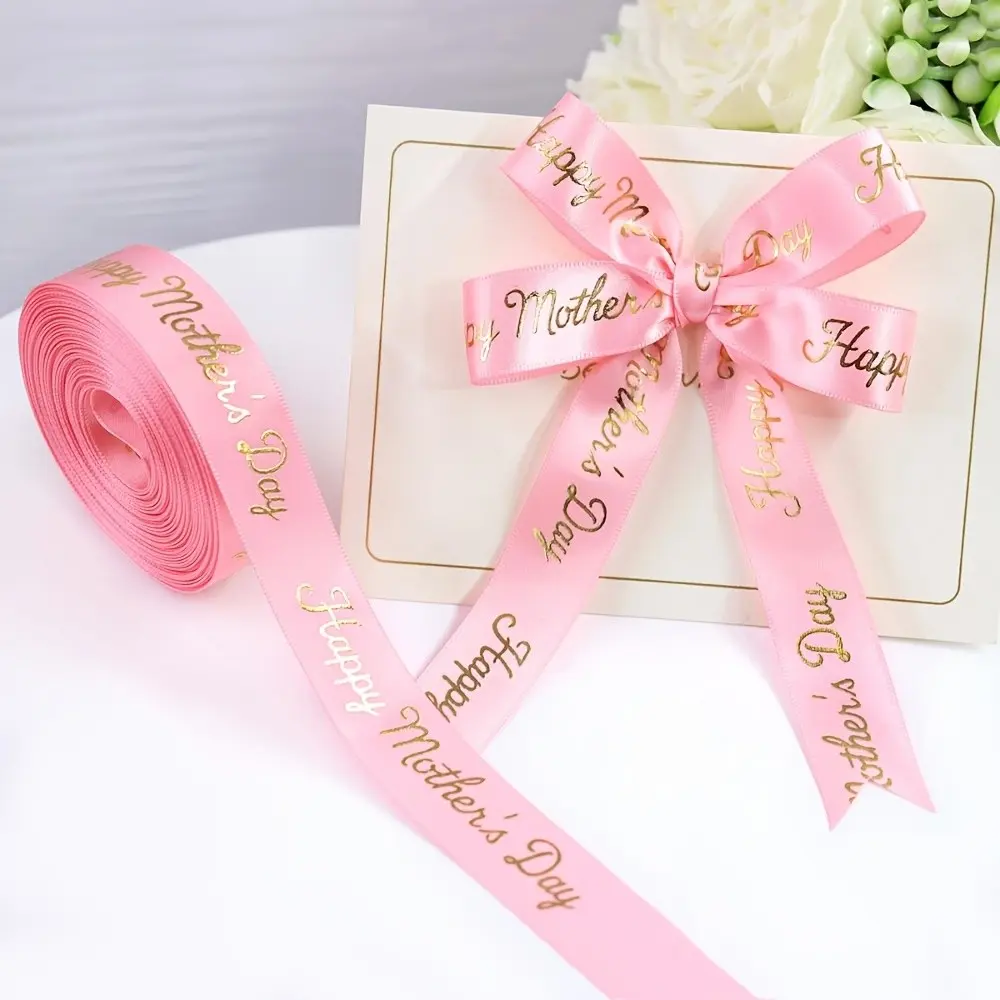 Letter Ribbon for Mother's Day Gift Wrapping, Perfect for Bouquets, Birthday Celebrations, Thanksgiving Party Gifts