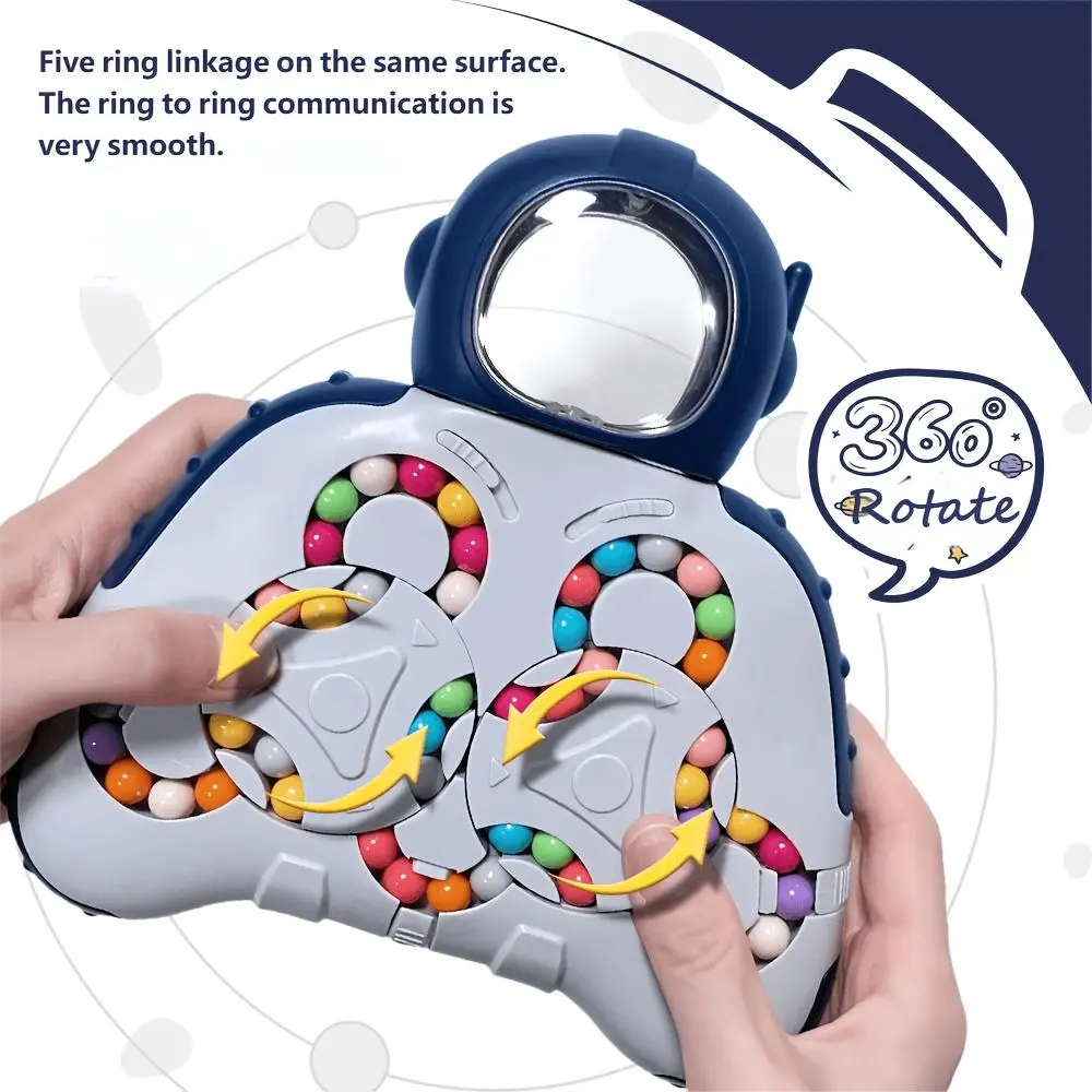 1pc Unisex Magic Bean Fidget Puzzle Toy - Double-Sided Spinning Ball Tray, Hourglass Shuffling Function, High-Difficulty Restoration Challenge, Educational Shape Sorter for Ages 12+ with Safe Materials
