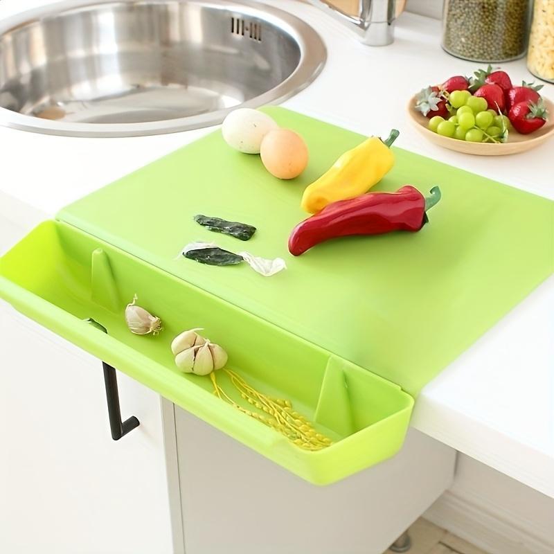 1pc LDQ 2-in-1 Non-Slip Cutting Board & Food Storage Container - Heavy-Duty Detachable Chopping Board with Slot-Compatible, Pink/Black Design for Indoor/ Kitchen, Camping, Picnic - Space-Saving Durable Kitchen Gadget, Kitchen Organizers And Storage