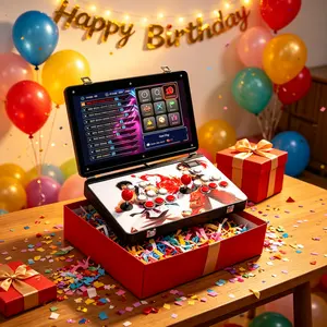 30,000-in-1 Retro Arcade Console with 19" Foldable HD Screen & 3D Games – Perfect Birthday Gift for Kids, Gamers & Dad – Search & Save Functions