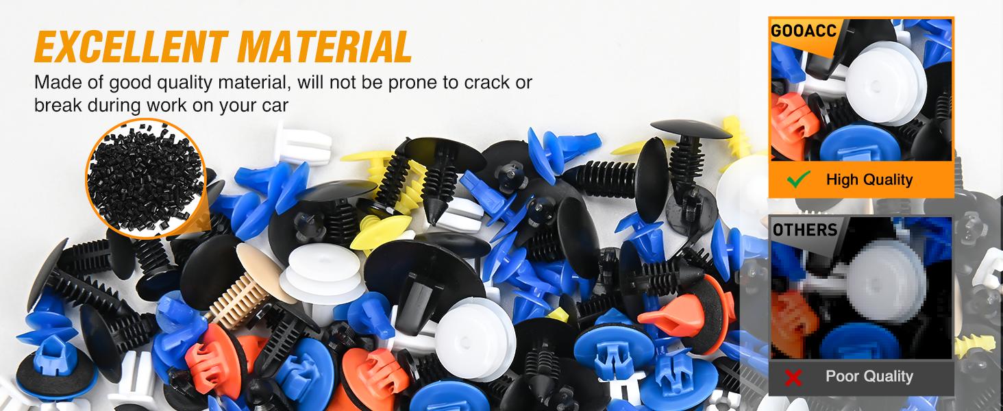 975Pcs Car Push Retainer Clips & Auto Fasteners Assortment 33 Most Popular Sizes Bumper Fender Rivets with Cable Ties Removeclip removal plier br ， clip removal plier br pitman，Plastic Car Clips Fastener Kit