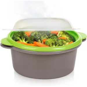 Mini Microwave Steamer Gray – Fast and Easy Vegetable & Food Steaming