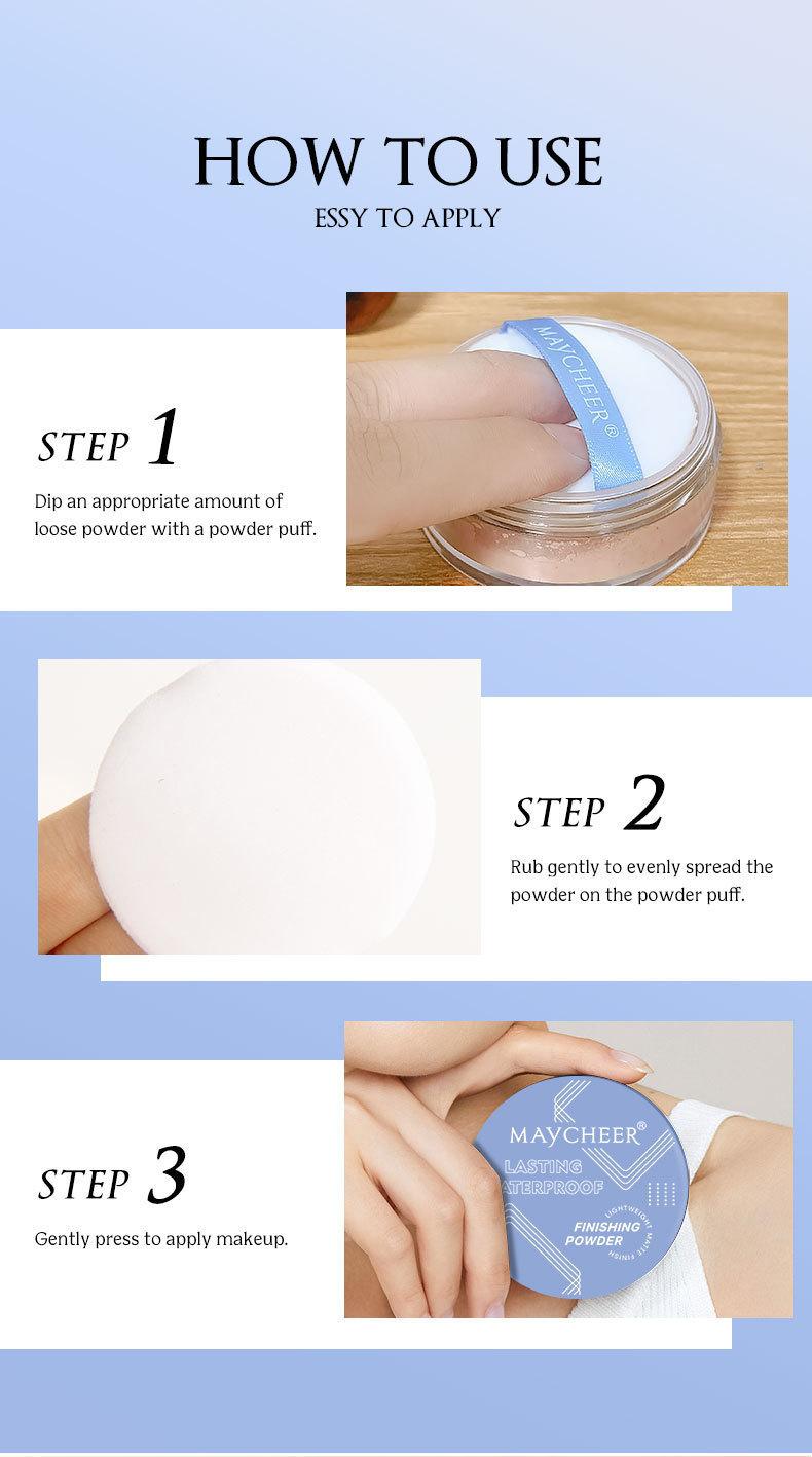 MAYCHEER Long-lasting waterproof makeup setting powder matte concealer makeup setting oil control
