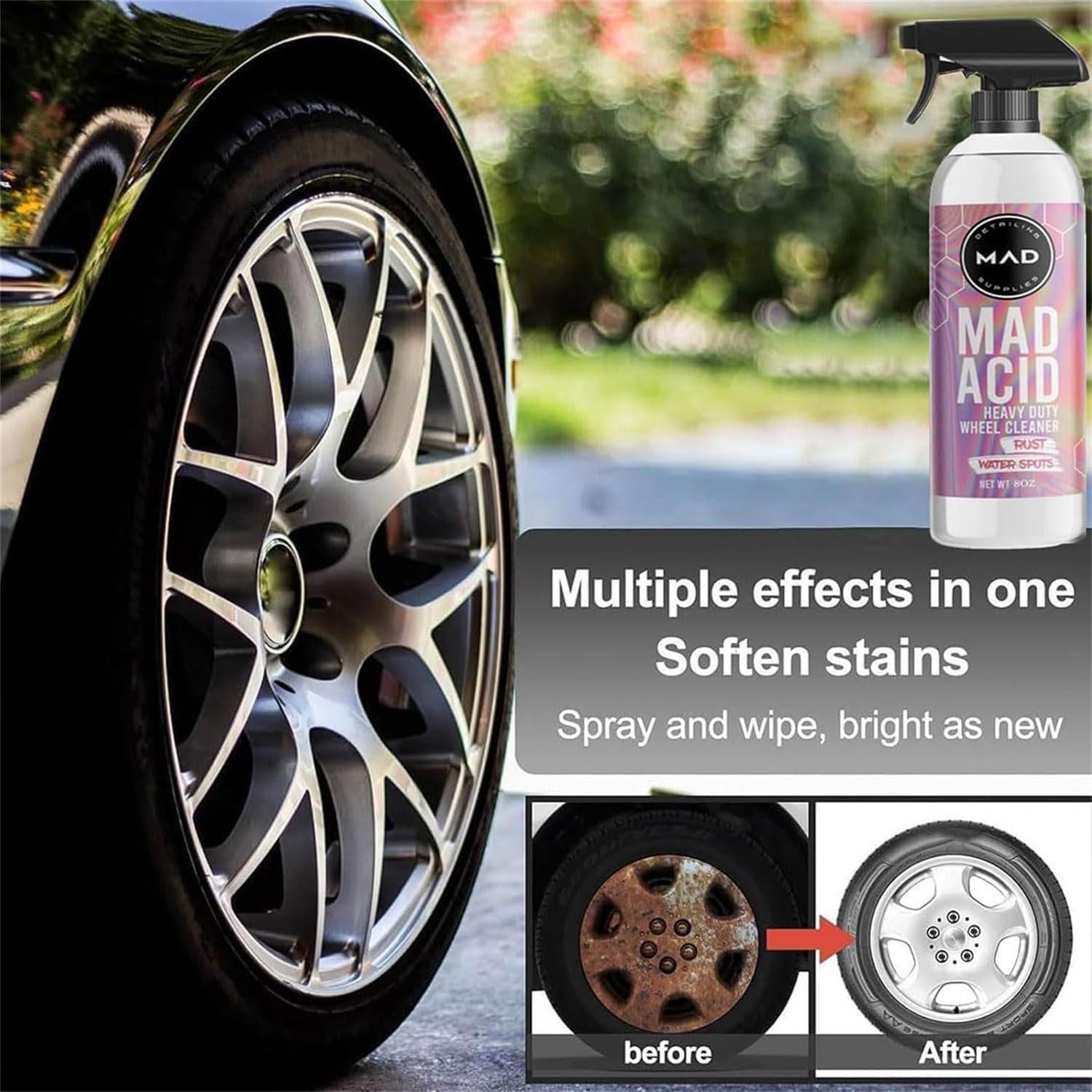 Mad Acid Glass Cleaner, Rust Remover for Car Wheel, Car Wheel Cleaner, Professional Car Cleaning & Care Product, Car Wash Accessories