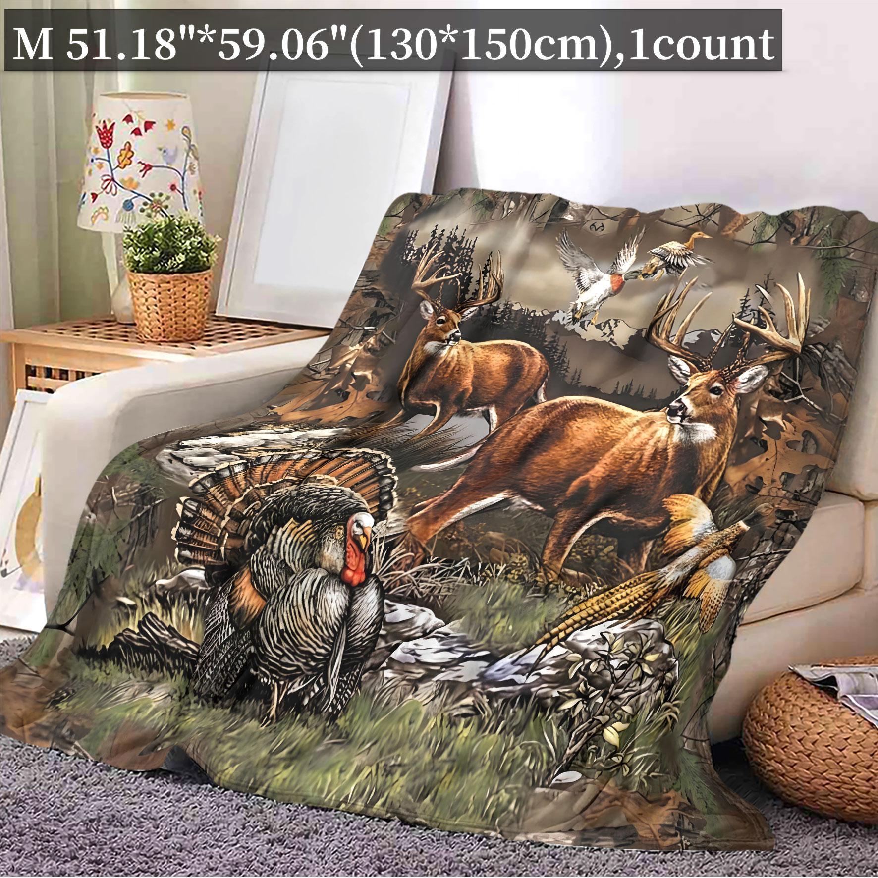 Animal Print Soft Blanket, 1 Count/2 Counts Multi-purpose Throw Blanket, Multifunctional Blanket, Air-conditioned Room Blanket, Warm Nap Blanket for Home Office Travel Camping