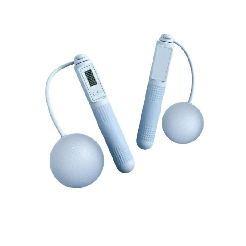 Dual-purpose Smart Counting Steel Wire Rope Cordless Weighted Skipping Rope for Home Use