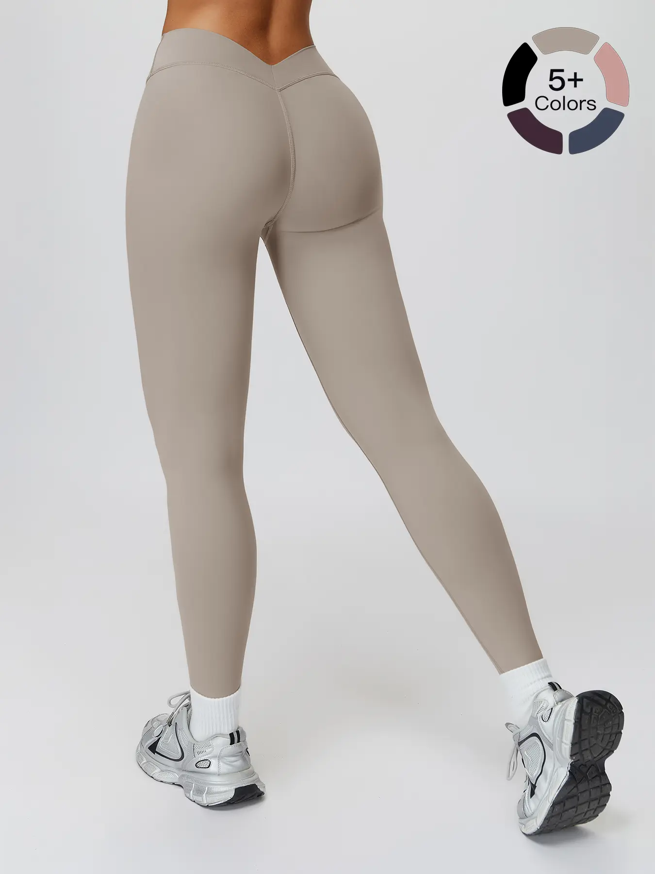 High Waist Yoga Pants, Fitted V-Back Sport Long Pants, Outdoor Running Cycling Fitness Clothes, Cross-Border Brushed Fabric, High Waisted Leggings, High Waist Activewear, Female Gym Clothes