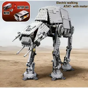 Motorized 1168 Pcs 05050 Electric Walking At-At Model Building Blocks,  Toy, Holiday Gift, Kids Construction Set