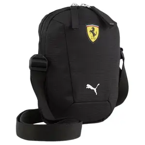 Puma x Ferrari Race Portable Crossbody Bag for Men and Women – Modern Polyester Shoulder Bag in Black