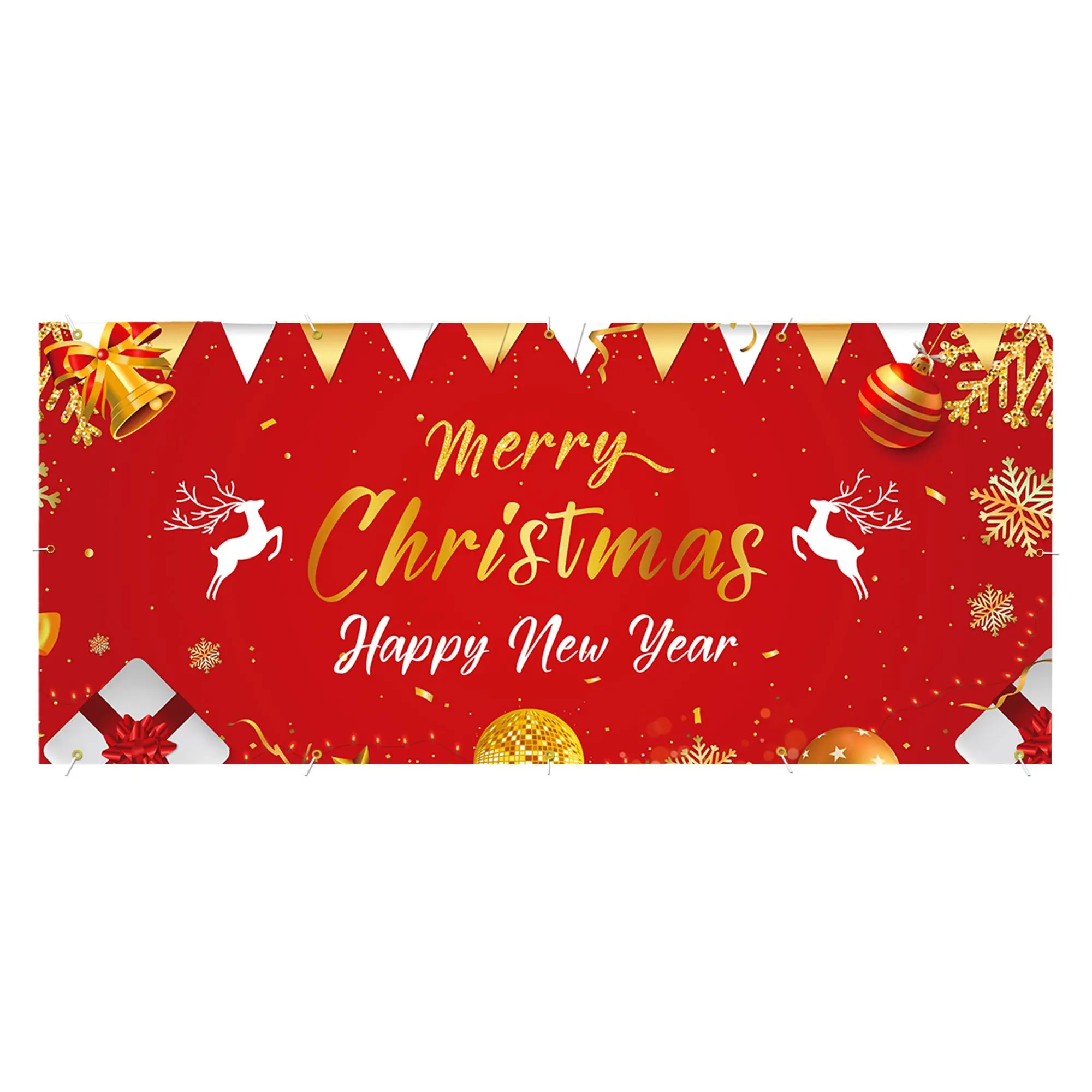 Christmas Garage Door Banner Cover 7x16 FT Large Holiday Backdrop Decoration Reusable Outdoor Winter New Year Party Supplies Home Decor
