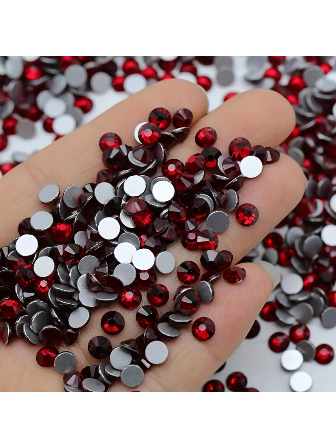 Halloween Blood Color Dark Siam Strass Crystal SS3-SS20 Non-Fix Nail Art Flatback Rhinestones for Clothing Embellishments - (Dark Siam)