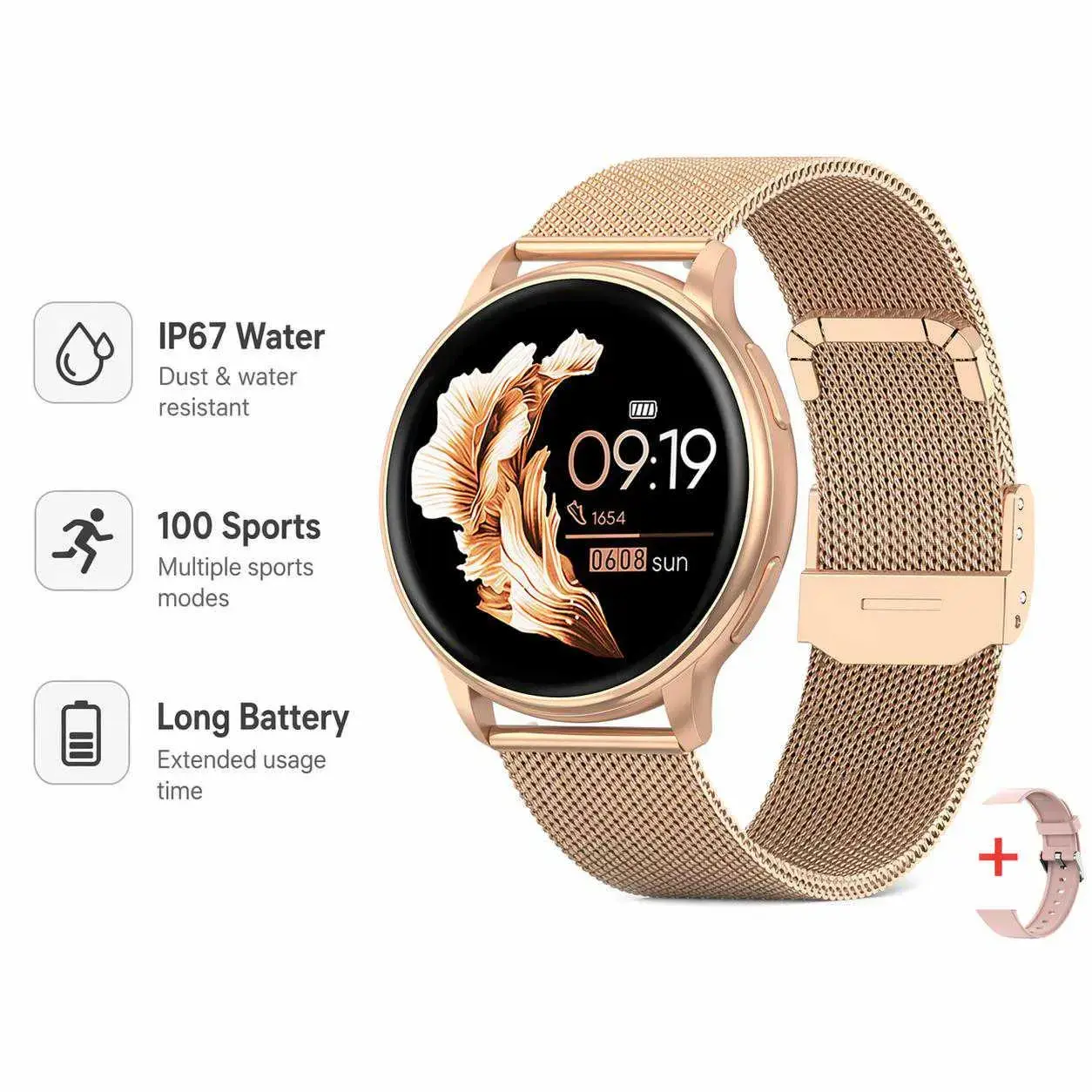 MEVADEN 1.32-Inch Touch Screen Smartwatch with Replacement Band, Bluetooth Calling, Sports & Fitness Tracker, Compatible with iOS and Android Phones Sports Tracking Smartwatch #GLOBAL PICKS