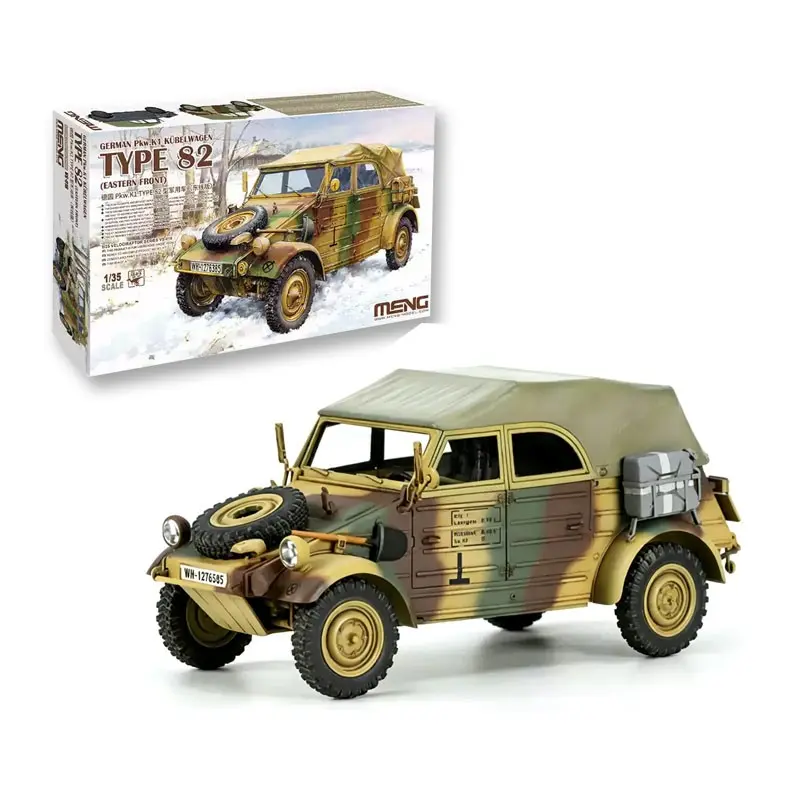 Meng Model Vs-016 1/35 Scale Germany Pkw.k1 Type 82 Kübelwagen Kit, Eastern Front Military Vehicle Assembly Model, Detailed Historical Replica, Model Car Assembly