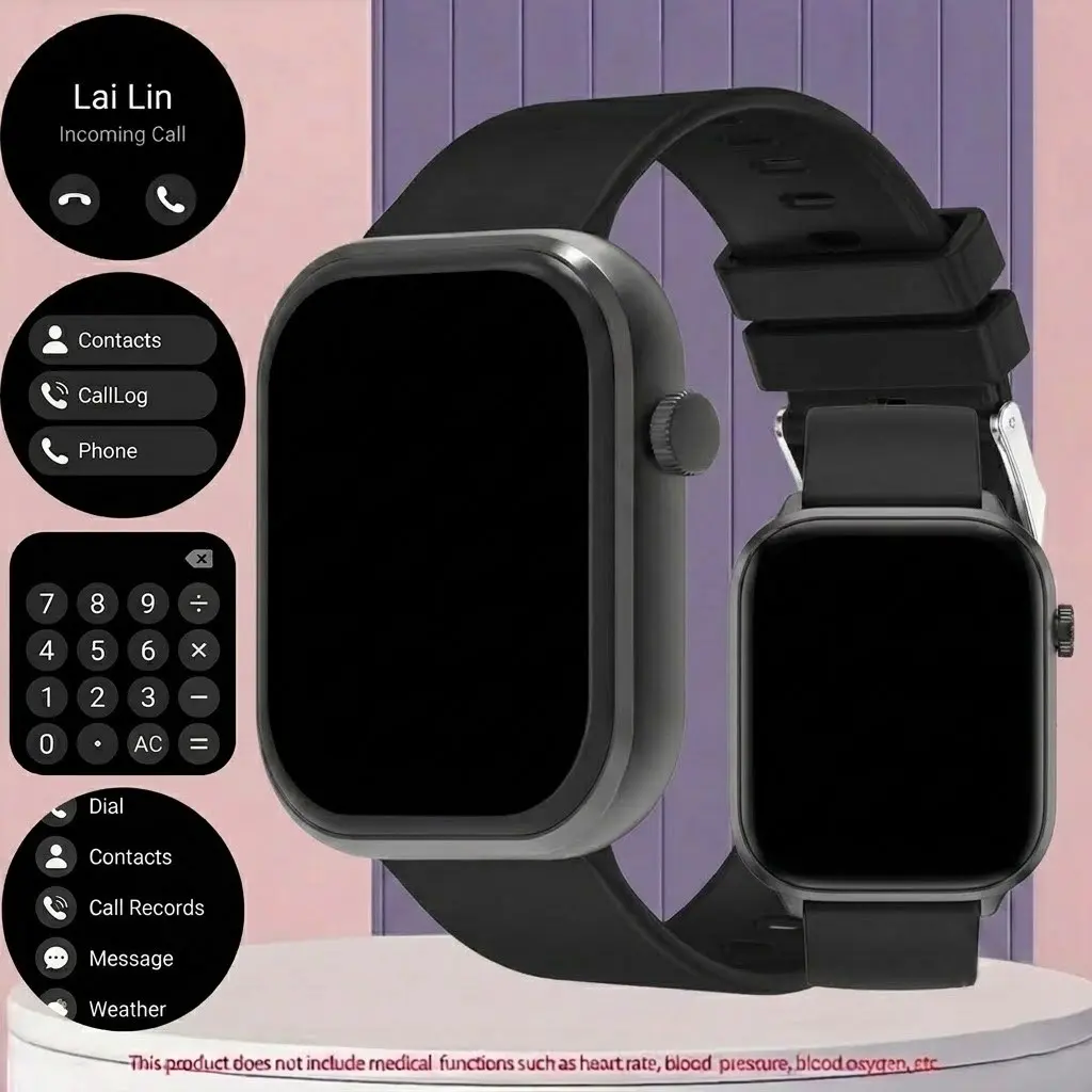 2026 Full Touchscreen Smartwatch, Wireless Calling, Music Playback, Remote Camera Control, Step Tracking, iOS & Android Compatible, Unisex, Wearable Smartwatch