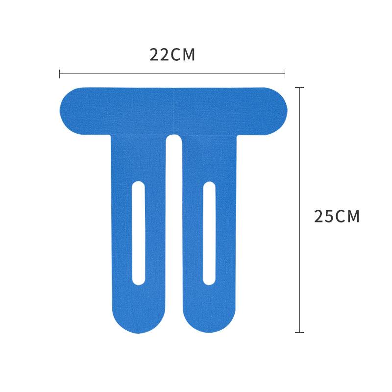 Knee muscle tape sports bandage for athletes, specifically for running, meniscus protection, pre-cut and integrated into muscle tape