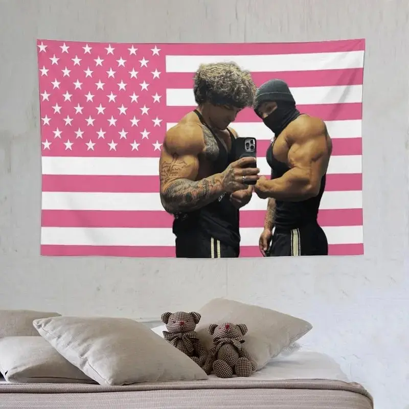 TREN TWINS Flag/Tapestry-Wall decor-Fan small for Room Indoor Decor Ornaments Celebrity USA Flag, Home Decor Banners Lightweight 30x40in