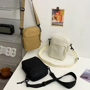 Unisex Mini Satchel Crossbody Bag, Lightweight Casual Sports Shoulder Handbag for Daily Outdoor Travel