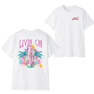 Livin’ on Alani Nu Cotton Candy T-Shirt, Energy Drink Graphic Tee for Men Women, Summer Casual Outfit, Gift for Alani Lovers, Unisex Cotton Streetwear, T-Shirt for Men, Best Clothes for Men, Men’s Shirts Summer, Merch for Men, Men’s Wear Flash Sale
