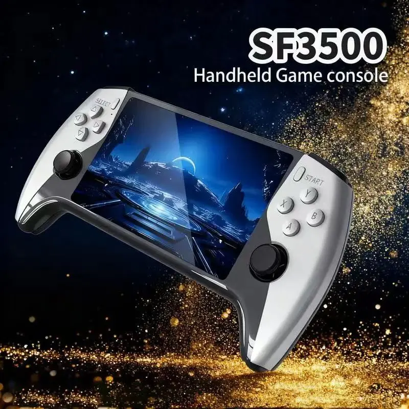 2026 New Sf3500 Upgrade Handheld Game Console, Portable Gaming Host, 5-Inch IPS Full HD Screen, 3000mah Long Battery Life, Ideal for Gamers
