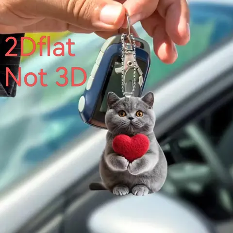 Cute Cat Keychain Pendant, Adorable Kitty Design Accessory, Perfect Gift for Cat Lovers & Daily Use Essentials, Keychain Kawaii, Animals Keychain Decor
