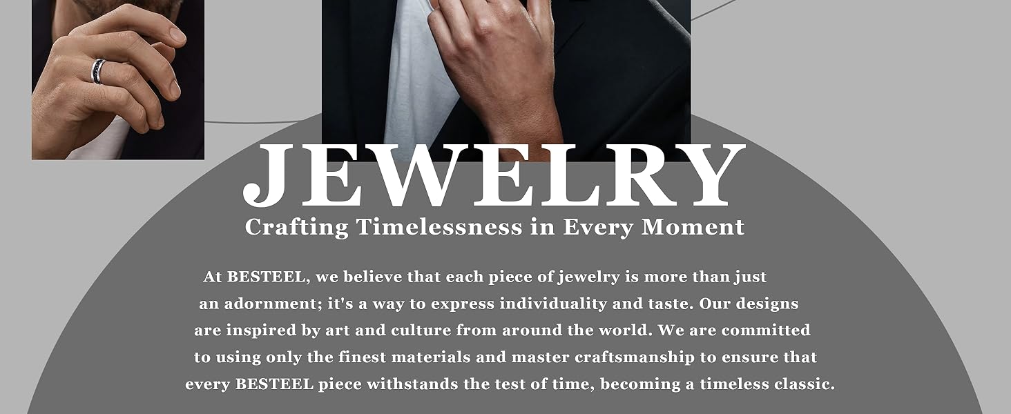 Besteel 16Pcs Stainless Steel Fidget Rings for Men Women&Boys Girls Stress Anxiety Relief Rings Black Cool Chain Band Spinner Rings Set for Wedding Promise Mens Rings Pack