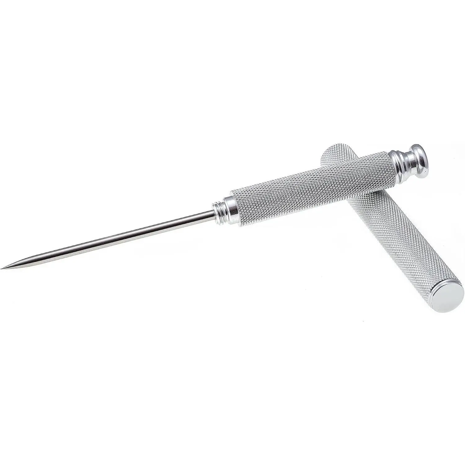 Stainless Steel Ice Pick with Safety Cover, Non-slip Antiskid Handle for Easy Grip, Ice Breaking Pick Tool (Silver)