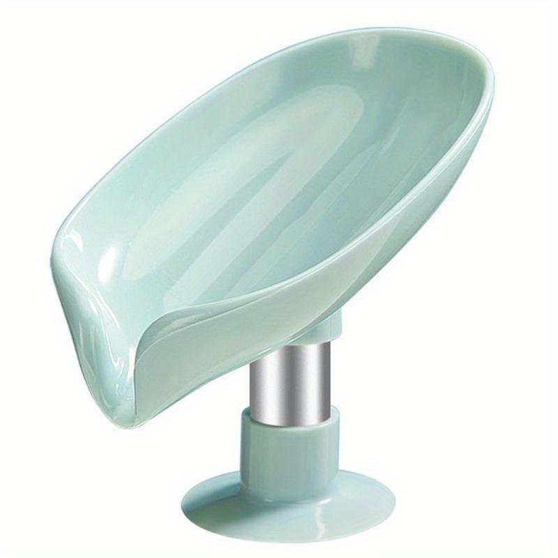 Leaf Shaped Soap Box, 1 Count Soap Drain Holder, Suction Cup Soap Dish Tray, Soap Container for Bathroom, Soap Saver, Bathroom Organizers & Storage, Bathroom Accessories
