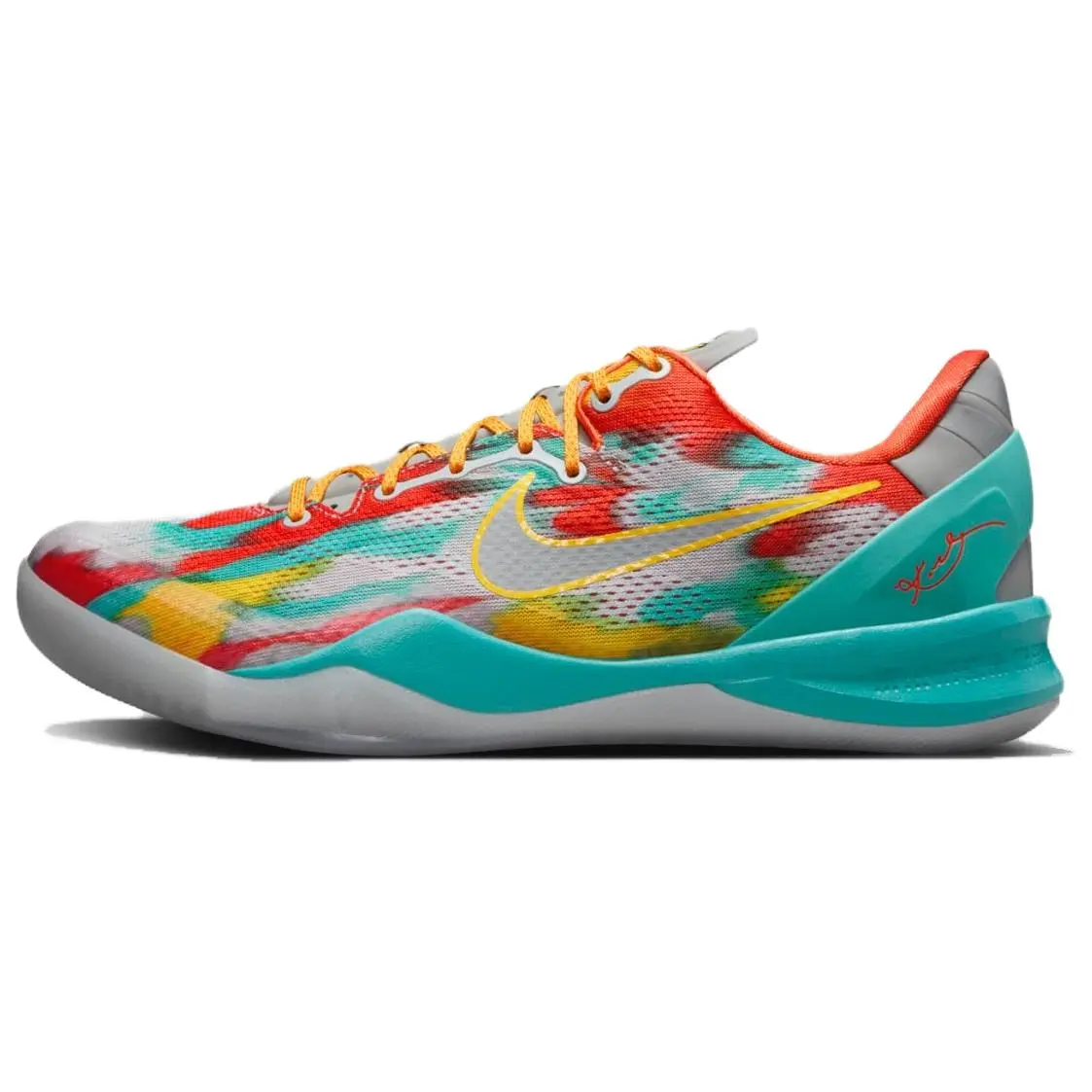 Nike Kobe 8 Protro Venice Beach Low-Top Basketball Shoes for Men in Blue Red Orange 2024 Verifiable, with credentials and supporting global authentication