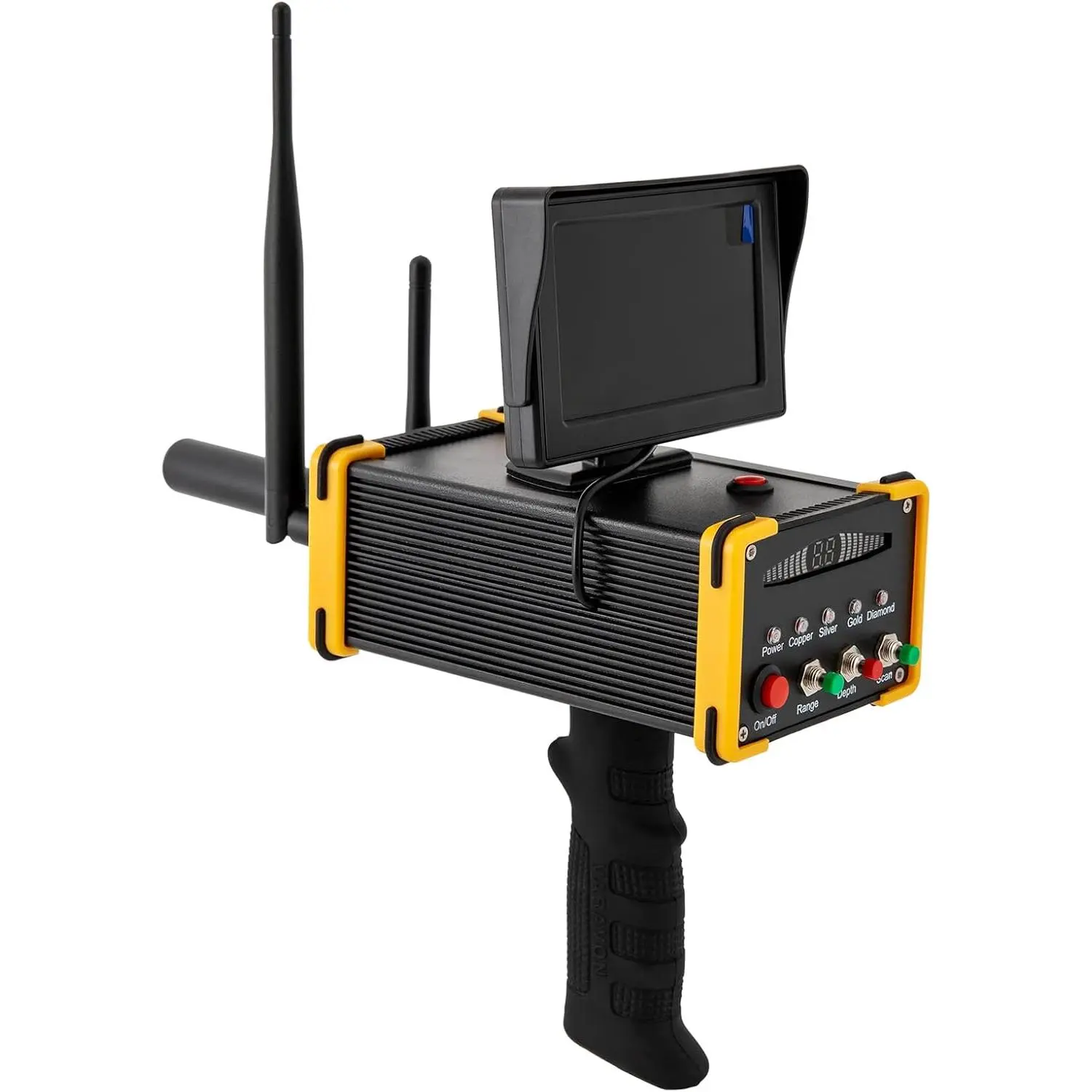 Professional Metal Detector with HD Screen - 324.8ft Max Range, 52.5ft Depth for Gold, Silver, Copper, Includes 1xDetector with Screen, 800mAh Batteries, 1xEnglish User Manual, 1 Unit