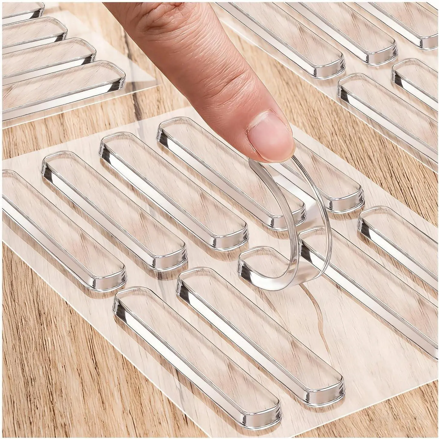 40Pcs Clear Self-Adhesive Cabinet Door Bumpers, Rubber Buffer Pads for Sound Dampening, Anti-Slip Glass Table ProtectionGift