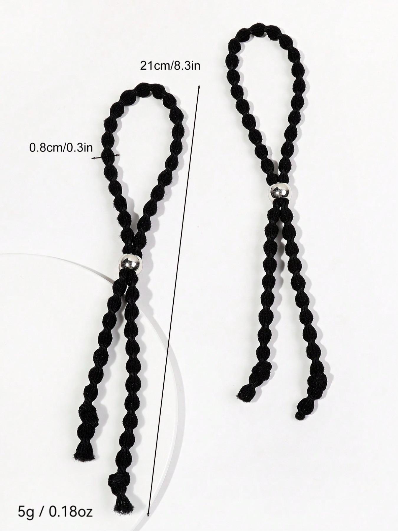 New Style Solid Color Hair Tie, High Stretch Ponytail Holder, Fashion Hair Accessories for Women & Girls, Minimalist Headwear Suitable for Thick Curly Hair, Ponytail Hairstyle