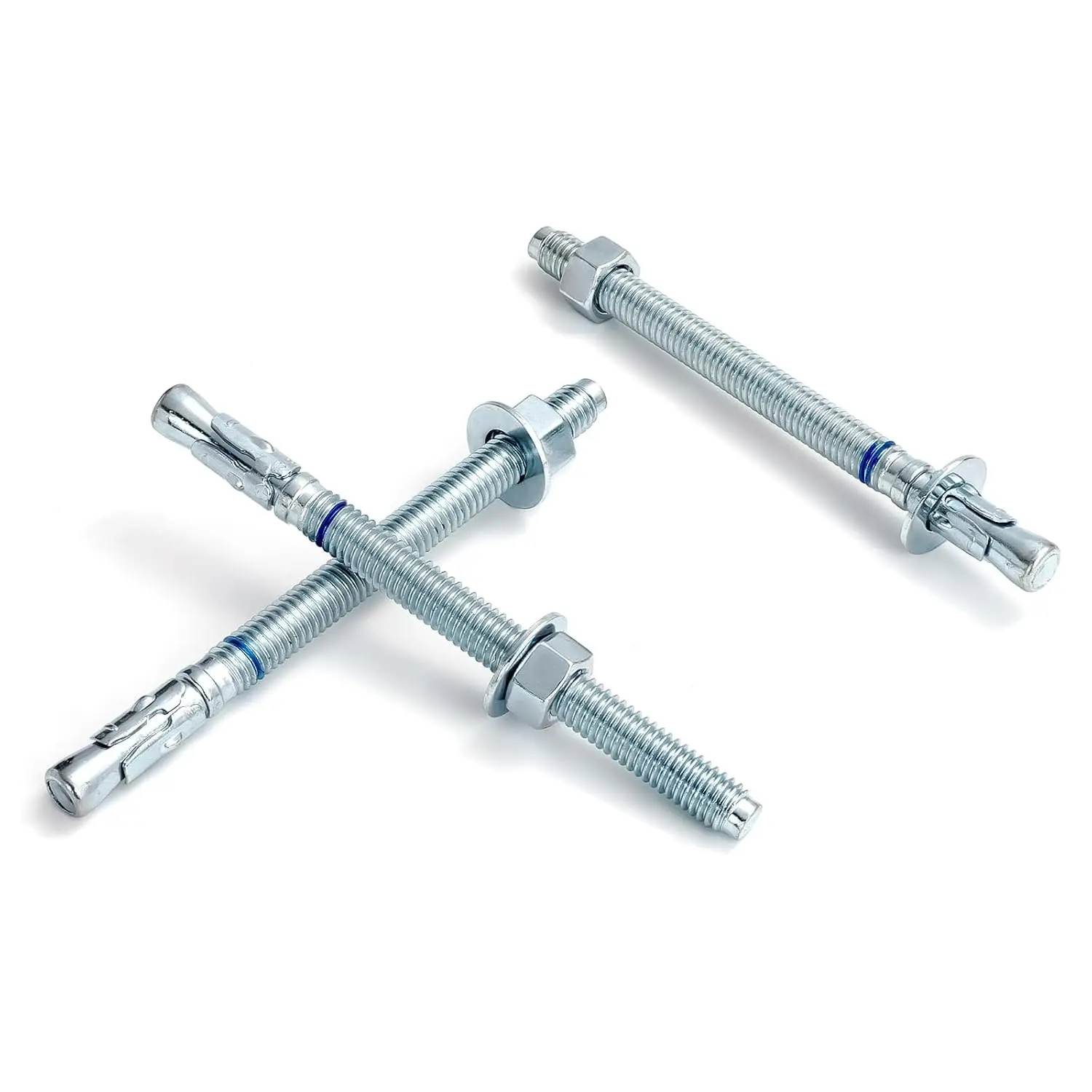 3/8" x 5" Concrete Anchors (16 Pack) 3/8 inch Wedge Anchors  Zinc Plated