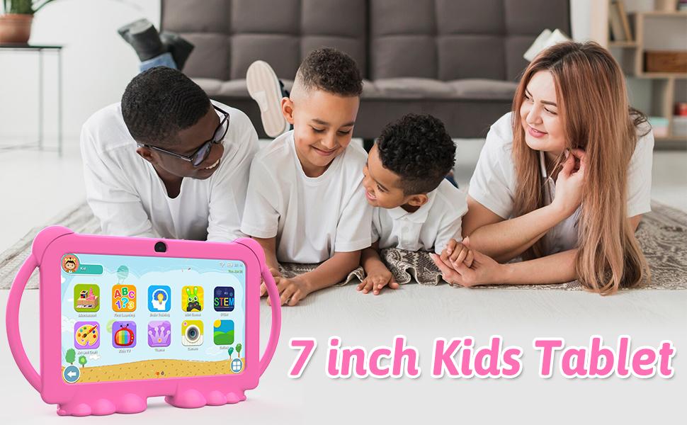 Kids Tablet 7 inch Android 12.0 for Toddler 4GB RAM 32GB ROM Bluetooth IPS Screen Parental Control Dual Camera Shockproof Case Pink Educational Games Kids Tablet 7 inch Android 12.0 for Toddler 4GB RAM 32GB ROM Bluetooth IPS Screen Parental Control Dual Camera Shockproof Case Pink Educational Games