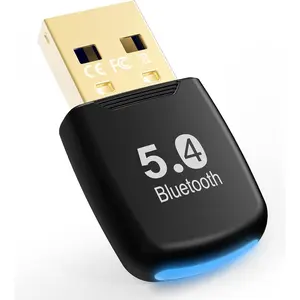5.4 Bluetooth Dongle - 20M Range USB Adapter for PC, Supports Laptop Headphones, Plug and Play, Keyboard, Mouse - Windows 11/10/8.1