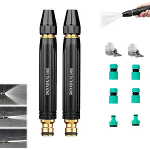 High-pressure Washer, Household High-pressure Car Wash Water Gun, Equipped with a Booster Nozzle and Hose, Suitable for Watering Plants, Essential for Car Washing(includes 2 Water Guns)