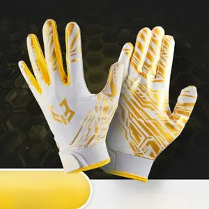 1 Pair Football Gloves - Breathable And Comfortable Men And Women, Accent Stitching, Perfect Baseball, Basketball, Soccer, Rugby, Athletic Handwear |   Stylish Gloves |   Silicone Grip Gloves