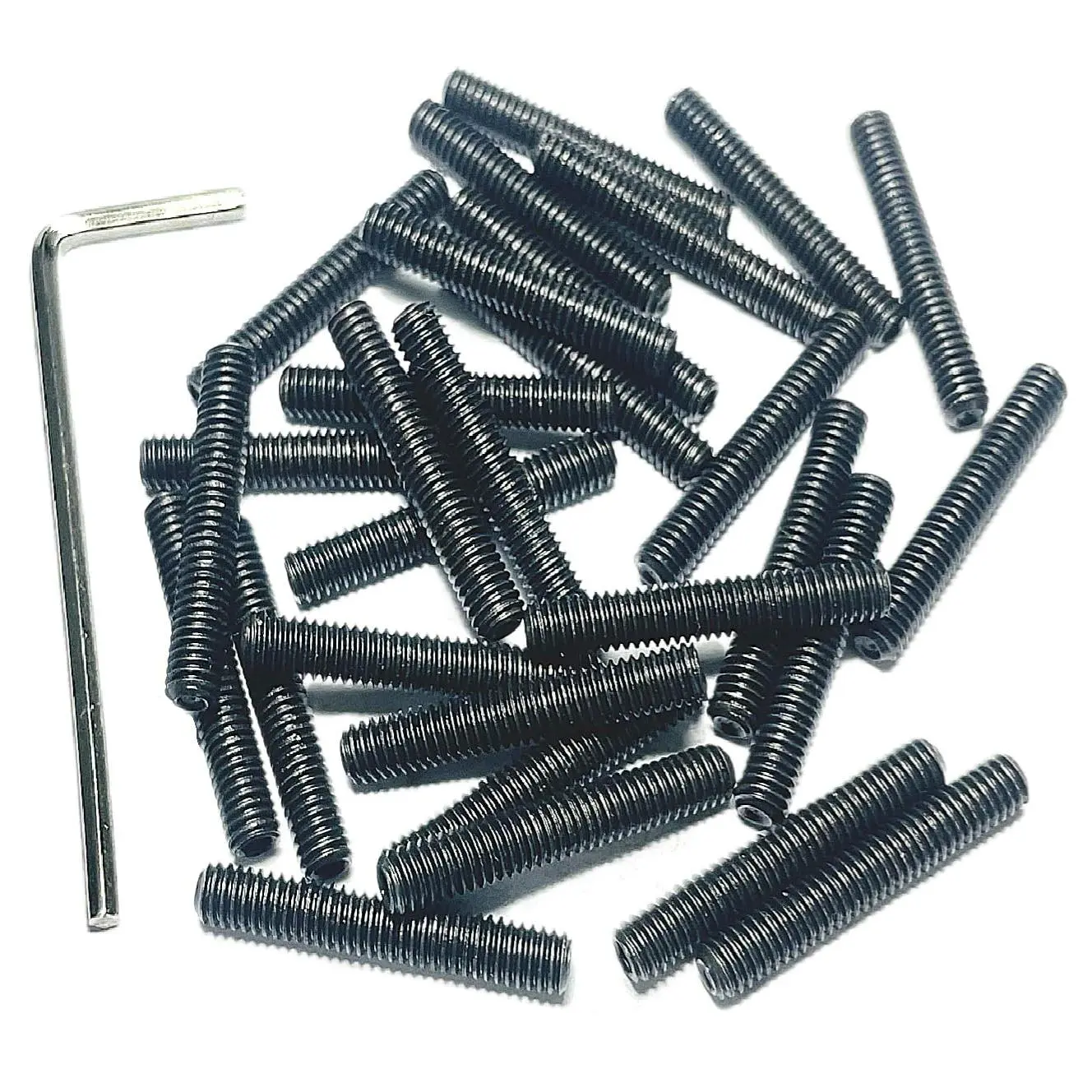 30 count Set Screws M4 x 25mm 304 Stainless Steel Allen  Hex Socket 4X25mm Set Screws Grub Hex  Sockets with M2 Allen Wrench.(25mm Length)
