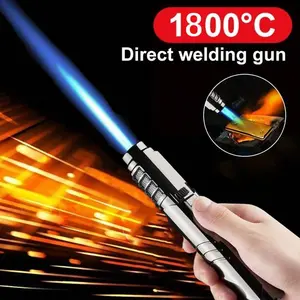 1800° High Powerful  Temperature Spray Gun Lighter , Kitchen Cooking Torch, Flamethrower Torch Lighter, Outdoor fire igniter Blowtorch Jet Lighter Welding Tool Gift Box Packaging (Butane gas is not included in the shipment)