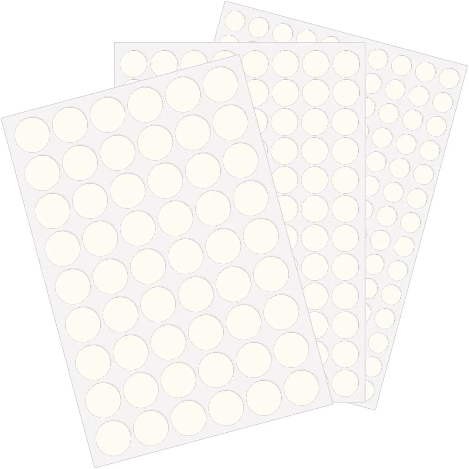 290 count Adhesive Screw Hole Cover Stickers, 3 Size - 12 mm/15 mm/21 mm White Self-Adhesive Screw Hole Stickers for  Cabinets, Drawer, Wardrobe, Table - Easy Installation &  Adhesive Strength