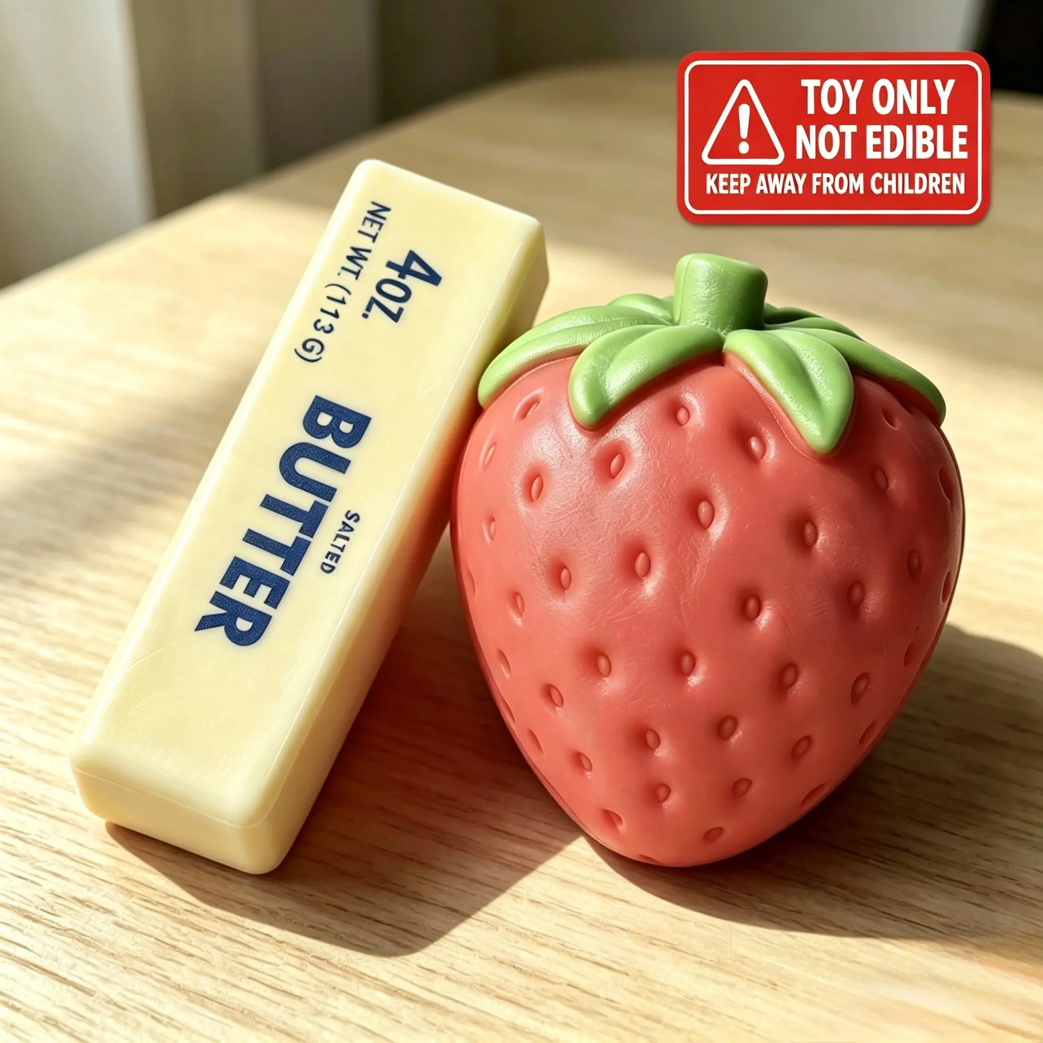 New Large Soft Strawberry Stress Relief Toy, Slow Rebound Cheese Stick Squeeze Game, Adult Relaxation Fun, Emotionally Soothing