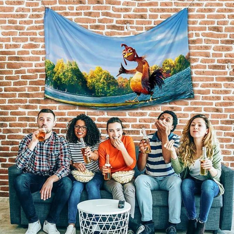 Tapestry  Chicken Joe 3x5Ft Flag Funny Tapestries Durable Man Cave Wall Flag with 4 Brass Grommets for College Dorm Room Decor Outdoor Party Banner Tree Design