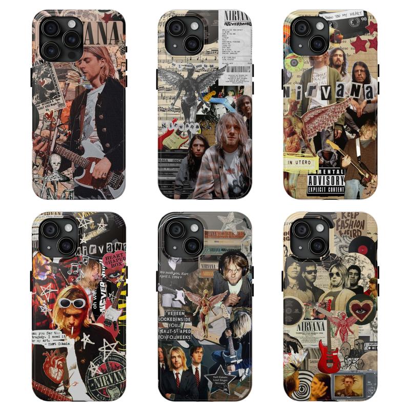Nirvana Phone Case, Grunge Rock Fan Gift Protective Cover, Compatible with  iPhone 11-17 Pro Max/Plus and Samsung Galaxy S23-25 - TikTok Shop