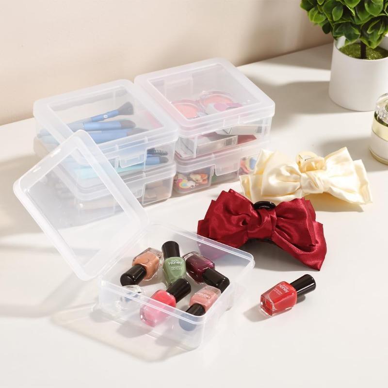 Plastic Storage Box Clear 18 Pack Stackable Storage Bins with Latching Lids Storage to Organize LegoCrayon Pencil and Other Small Product Clear