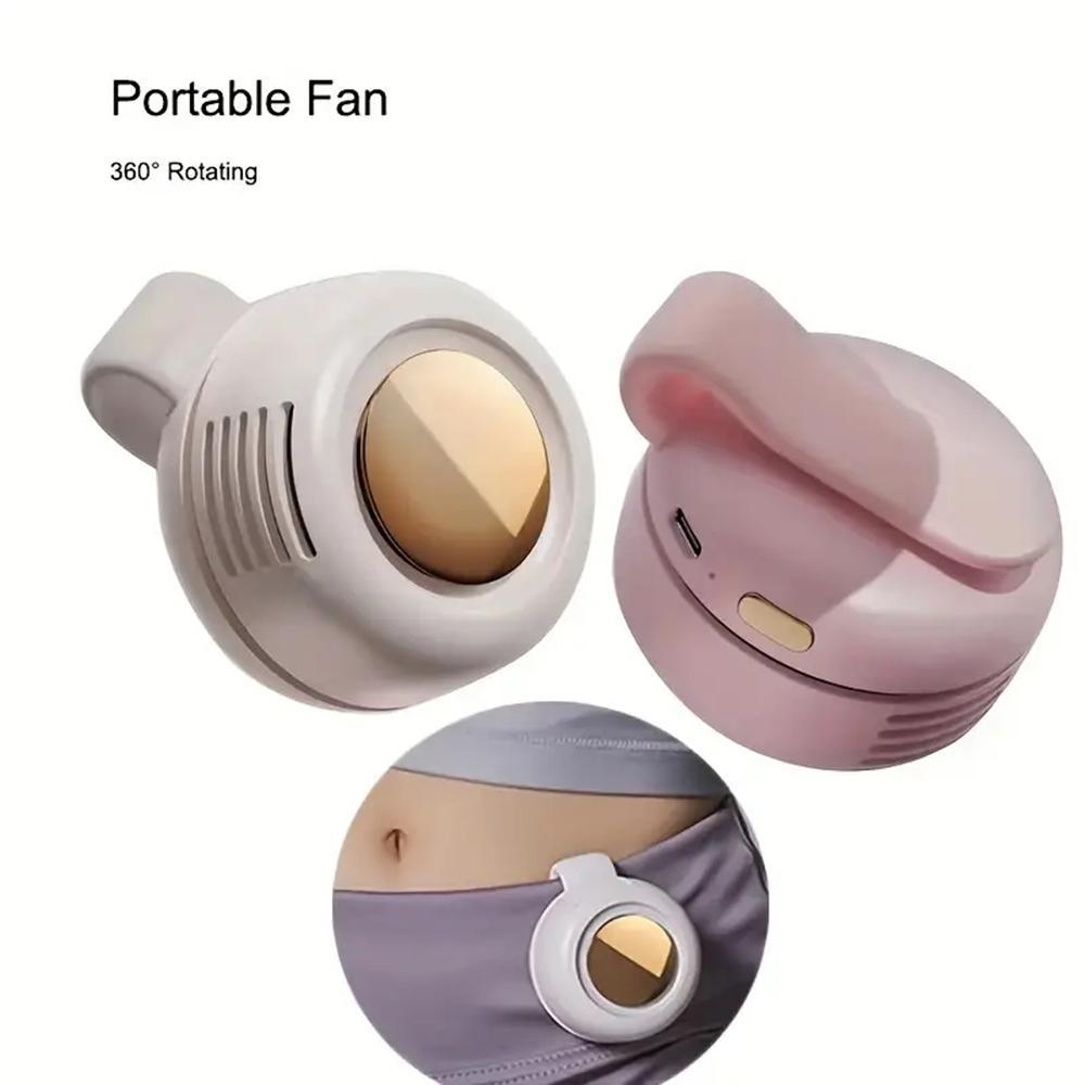 Portable Silent Mini Bladeless Electric Fan Adjustable 3-speed Waist Fans Rechargeable Personal Fan USB Protection Perfect Gift for Outdoor Travel Portable Silent Mini Bladeless Electric Fan Adjustable 3-speed Waist Fans Rechargeable Personal Fan USB Protection Perfect Gift for Outdoor Travel